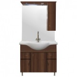 Leziter Bianca Plus 85 komplett fürdőszobabútor, aida dió színben, jobbos nyitási irány