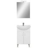 Leziter Bianca Prime 55 komplett fürdőszobabútor, magasfényű fehér színben