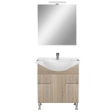 Leziter Bianca Prime 75 komplett fürdőszobabútor, sonoma tölgy színben