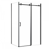 Leziter Bold-in aszimmetrikus zuhanykabin 80x100 cm fekete