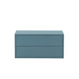 Leziter Boxie 2 fiókos fali szekrény 40x80x37 cm petrol kék