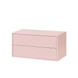 Leziter Boxie 2 fiókos fali szekrény 40x80x37 cm pink