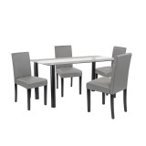 Leziter Cadiz 4+1 étkező garnitúra fekete-szürke