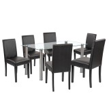 Leziter Cadiz 6+1 étkező garnitúra fehér-fekete