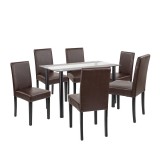 Leziter Cadiz 6+1 étkező garnitúra fekete-barna