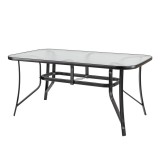 Leziter Canillo fémvázas üveg kerti asztal fekete