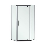Leziter Celtic 100x100 cm ötszögletű zuhanykabin tálca nélkül fekete