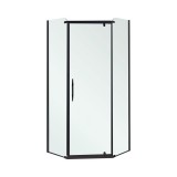 Leziter Celtic 90x90 cm ötszögletű zuhanykabin tálca nélkül fekete