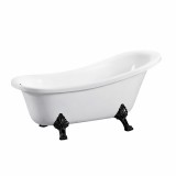 Leziter Clark szabadon álló fürdőkád fém lábakkal 170x73x73 cm fekete