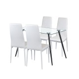 Leziter Cruz 4+1 étkező garnitúra fehér