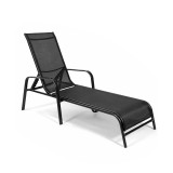 Leziter Denver fémvázas kerti napozóágy fekete