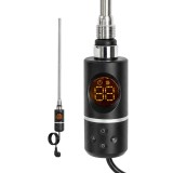 Leziter Elektromos fűtőpatron törölközőszárító radiátorhoz digitális hőfokszabályozóval 400W fekete