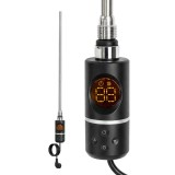 Leziter Elektromos fűtőpatron törölközőszárító radiátorhoz digitális hőfokszabályozóval 600W fekete