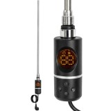 Leziter Elektromos fűtőpatron törölközőszárító radiátorhoz digitális hőfokszabályozóval 800W fekete