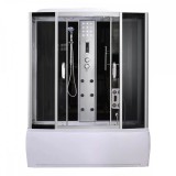 Leziter Emilia 170 Hidromasszázs Kádkabin elektonikával Black