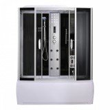 Leziter Emilia 170 Hidromasszázs Kádkabin elektonikával Black