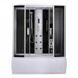 Leziter Emilia 170 Hidromasszázs Kádkabin elektonikával Black