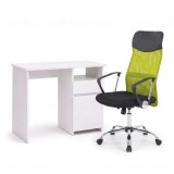 Leziter Family Pro íróasztal szett 100x50x74 cm Fit forgószékkel fehér-zöld