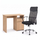 Leziter Family Pro íróasztal szett 100x50x74 cm Fit forgószékkel sonoma tölgy-szürke