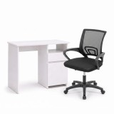 Leziter Family Pro íróasztal szett 100x50x74 cm Tivo forgószékkel fehér-fekete