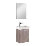 Leziter Fantastic fürdőszoba bútor Melanie tükörrel, yorki tölgy színben