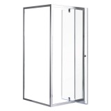 Leziter Flexi falsíkra szerelhető szögletes zuhanykabin 80x80 cm zuhanytálca nélkül