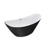 Leziter Flow szabadon álló fürdőkád 170x75x72 cm fekete