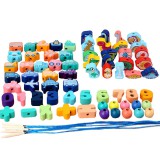 Leziter Fűzős fajáték formák és számok 138 db