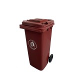 Leziter Háztartási hulladéktároló, kuka 120L barna