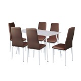 Leziter Jenna 6+1 étkező garnitúra barna