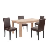 Leziter Leon 4+1 étkező garnitúra sonoma tölgy-barna