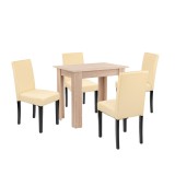 Leziter Leon 4+1 étkező garnitúra sonoma tölgy-bézs