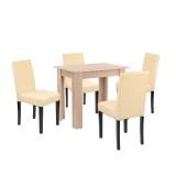 Leziter Leon 4+1 étkező garnitúra sonoma tölgy-bézs