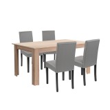 Leziter Leon 4+1 étkező garnitúra sonoma tölgy-szürke
