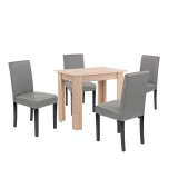 Leziter Leon 4+1 étkező garnitúra sonoma tölgy-szürke