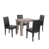 Leziter Leon 4+1 étkező garnitúra yorki tölgy-fekete