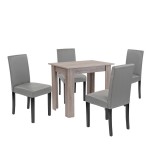 Leziter Leon 4+1 étkező garnitúra yorki tölgy-szürke