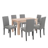 Leziter Leon 6+1 étkező garnitúra sonoma tölgy-szürke