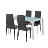 Leziter Liana 4+1 étkező garnitúra fekete