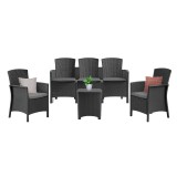 Leziter Lima 5 személyes kerti bútor garnitúra grafit