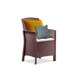 Leziter Lima műrattan karfás szék barna
