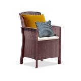 Leziter Lima műrattan karfás szék barna