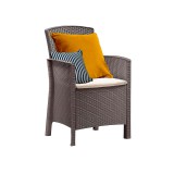 Leziter Lima műrattan karfás szék cappuccino