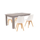 Leziter Lola 4+1 étkező garnitúra fehér-yorki tölgy