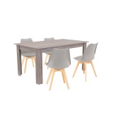 Leziter Lola 4+1 étkező garnitúra szürke-yorki tölgy