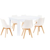 Leziter Lola 6+1 étkező garnitúra fehér-fehér