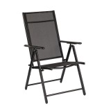 Leziter Lugo összecsukható fémvázas kerti szék fekete