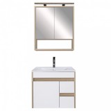 Leziter Luna 60 komplett fürdőszobabútor, Sonoma tölgy-Fehér