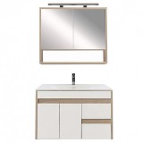 Leziter Luna 80 komplett fürdőszobabútor, Sonoma tölgy-Fehér