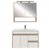 Leziter Luna 80 komplett fürdőszobabútor, Sonoma tölgy-Fehér